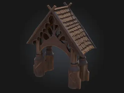 Viking Pavilion  Rugged Shelter of the Norse Clans 3D model