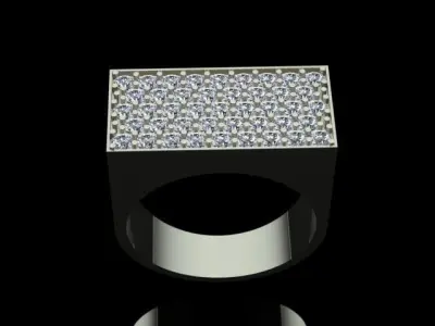 Unisex Diamond Ring 3D print model
