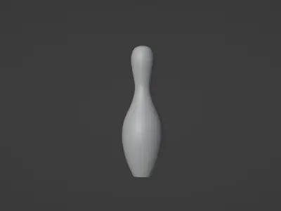 Bowling Pin Low-poly 3D model