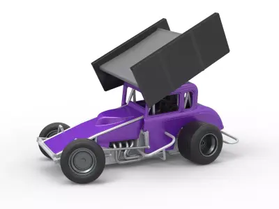 New Zealand Modified stock car while turning Scale 1 to 25 3D print model