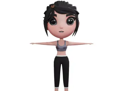 Chibi Character Stylized Low-poly 3D model