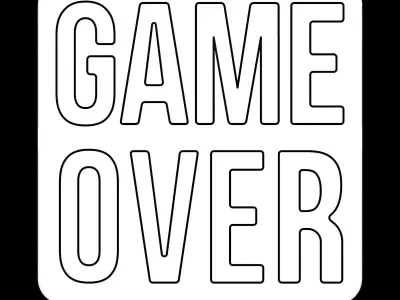 Game Over Neon Sign 3D model purchase