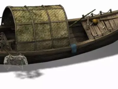 Game Pier - Fishing Boat 2702 3D model