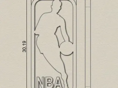 NBA logo Free 3D print model