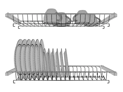 Built in dish rack for kitchen 3D model