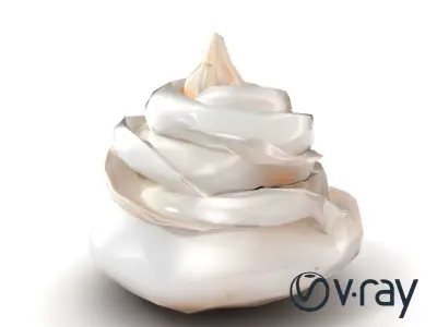Stylized Meringue Cake Fantasy model pack Low-poly 3D model