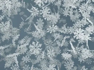 Christmas Snowflake Low-poly 3D model