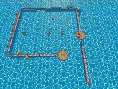 Stunt track Low-poly 3D model