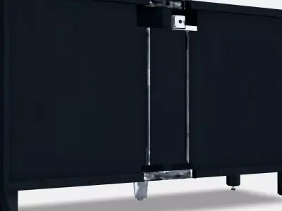 BESTA TV bench with doors 17 Low-poly 3D model