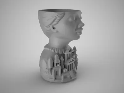Woman Vase 3D print model