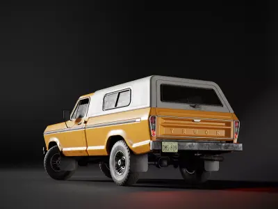 Pickup Truck AAA Next Gen Game Ready Low-poly 3D model KUNG ver Low-poly 3D model