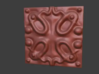 Square relief 3D Print model Free 3D print model