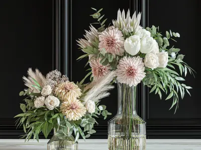 Flower Set 014 Dahlia 3D model