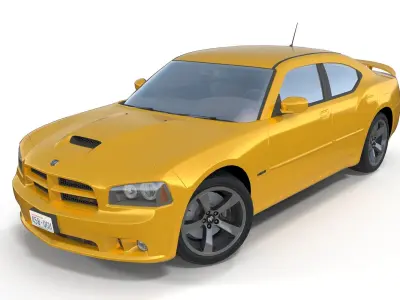 Dodge Charger 2006 STR8 Low-poly 3D model