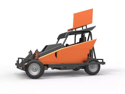 New Zealand Ministock car while turning Version 2 Scale 1 to 25 3D print model