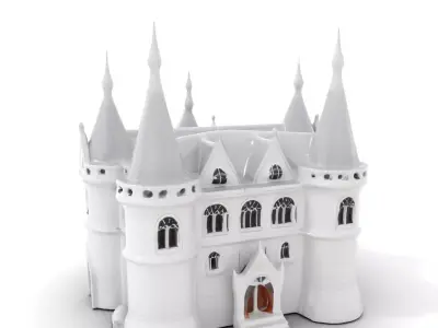 Gothic Castle Architecture model pack Low-poly 3D model