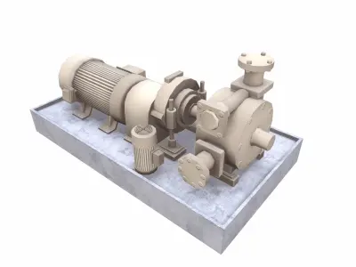 Pump 3D Model Low-poly 3D model