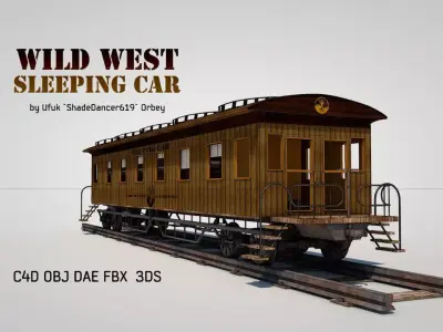 Wild West Sleeping Car 3D model