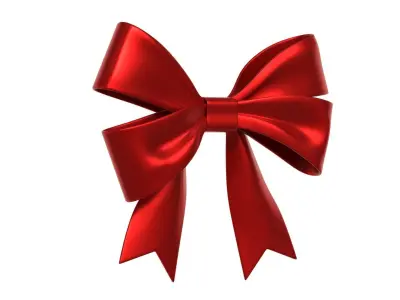 Christmas Bow Ribbon 96 Low-poly 3D model