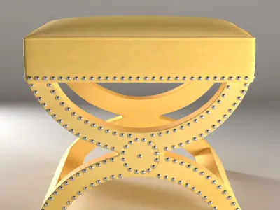 Mystic Ottoman Yellow Arlo Home 3D model