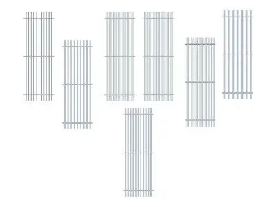 Aluminium Grilles for Facades 3D model