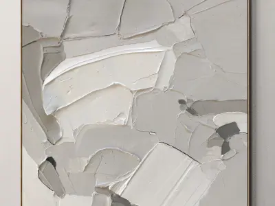 Plaster two square photo frames 48 Low-poly 3D model