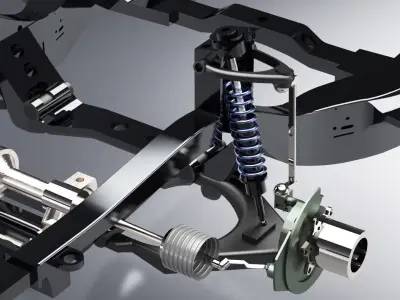 Toyota Land Cruiser Prado Chassis system 3D model