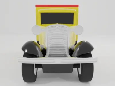 Toy Delivery Truck Low-poly 3D model