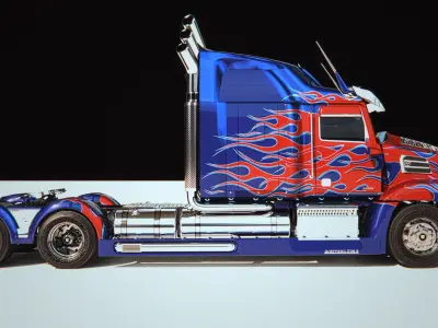 Western Star 5700xe Optimus Prime 3D model