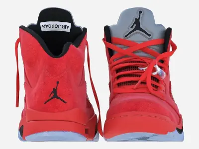 Air Jordan 5 Red Suede 3D model