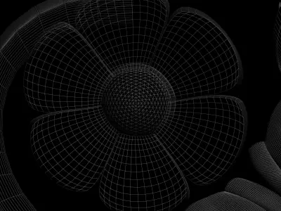  Wall decor flowers with leaves for milling CNC machines model 3D print model