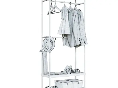 MACCAPER Hanger with storage compartment 3D model