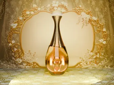 Dior jadore and Sauvage perfume 3D model and Animation  Low-poly 3D model