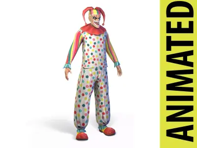 Clown Low-poly 3D model