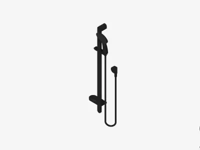 Shower - Rail - Luxury - Feather Low-poly 3D model