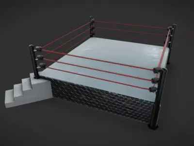 Wrestling Ring Low-poly 3D model