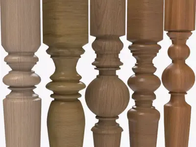 Wooden Balusters 3D model