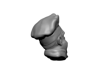 man head cook 3D print model