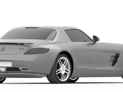 Mercedes SLS AMG Low-poly 3D model