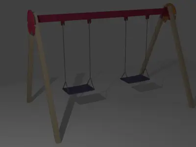 Playground asset Low-poly 3D model
