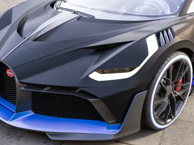 Bugatti Divo Low-poly 3D model 3D model