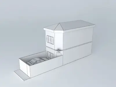 Full luxury townhouse Free 3D model