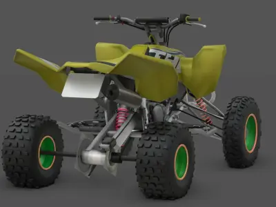  Dakumoto 450 Racing Street Bike 3D Model Low-poly 3D model
