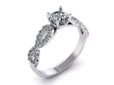 Jewelry engagement ring 3D print model
