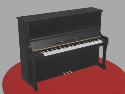 Upright Piano 3D model