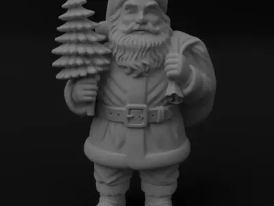 Santa Claus christmas Detailed figurine 3D model for 3D printing 3D print model