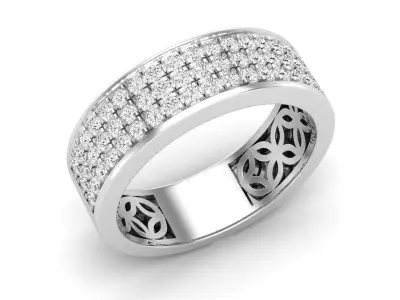 Diamond creative jewelry ring for woman 3D print model