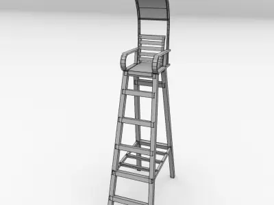 Tennis Umpire Chair 3D model