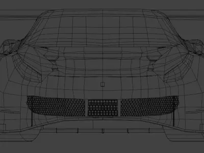 Ferrari Evo 2020 Low-poly 3D model