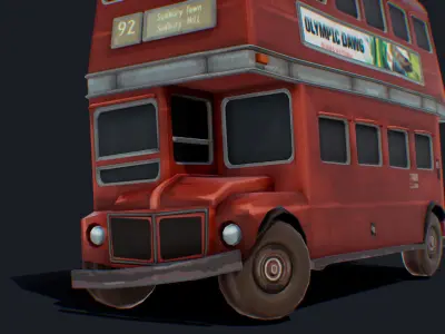 Forsaken London Bus Low-poly 3D model